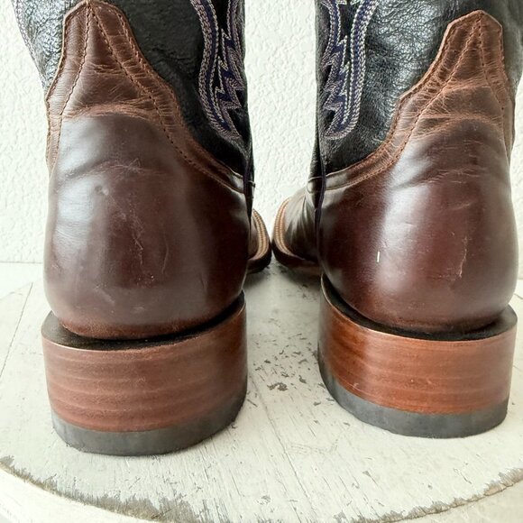 Rod Patrick Womens Cowboy Boots 9AA Brown Purple Round Toe Tall Western Cowgirl - Picture 4 of 13